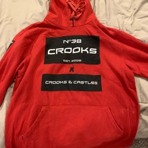 💜3for$15 Red crooks and castles hoodie